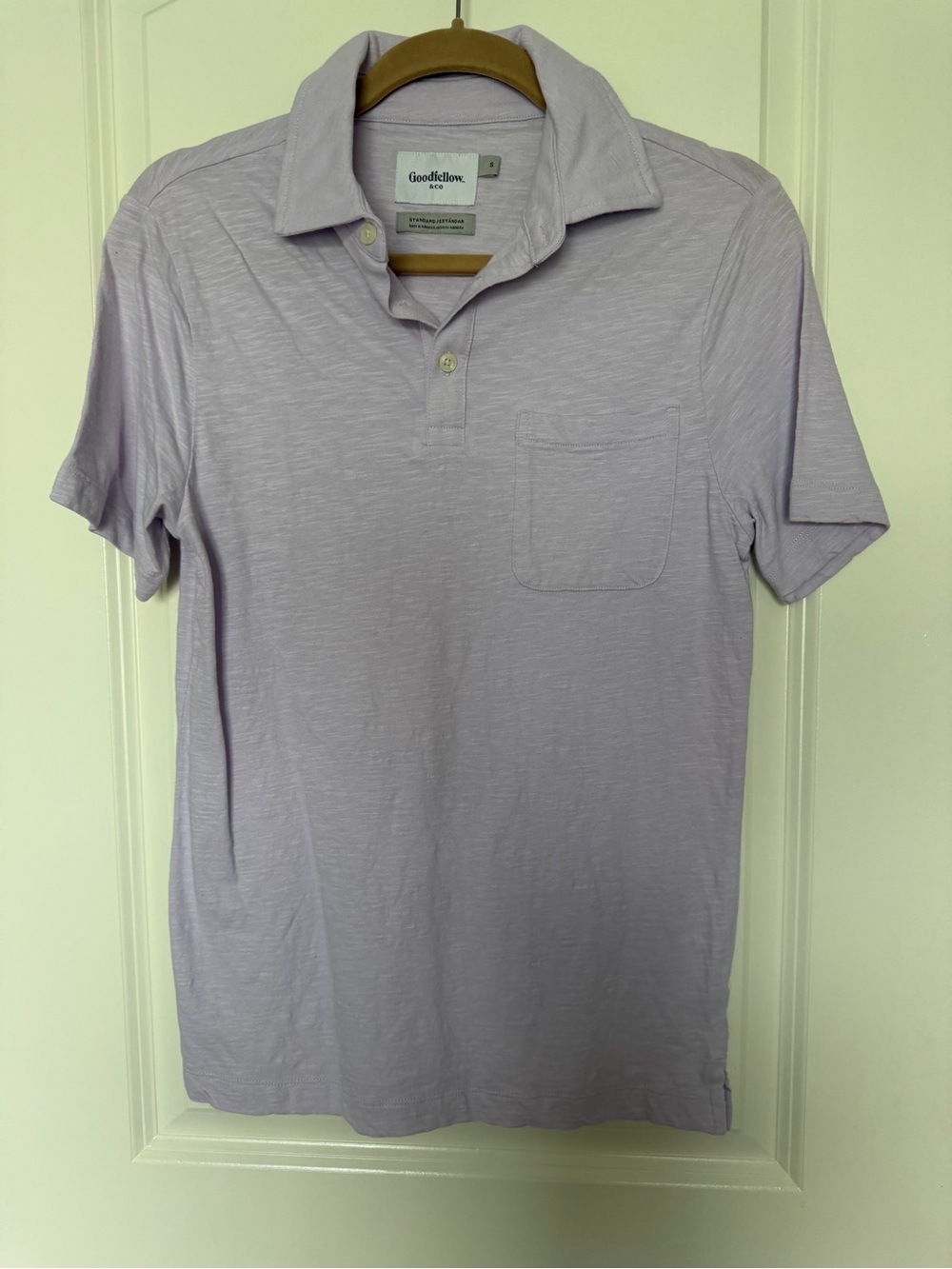 Goodfellow & Co Light Lavender Short-Sleeve Polo